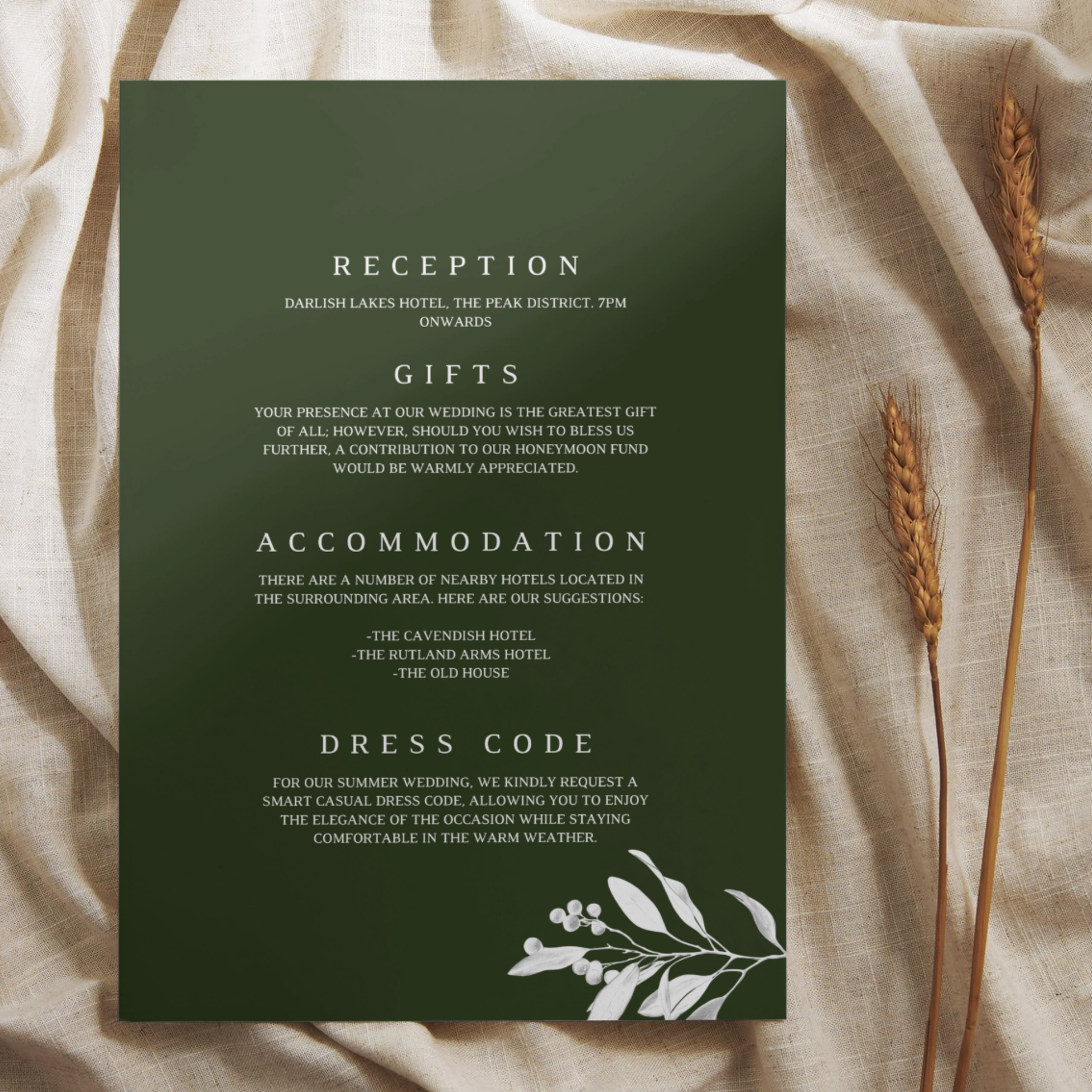 Green Mistletoe Invite & RSVP