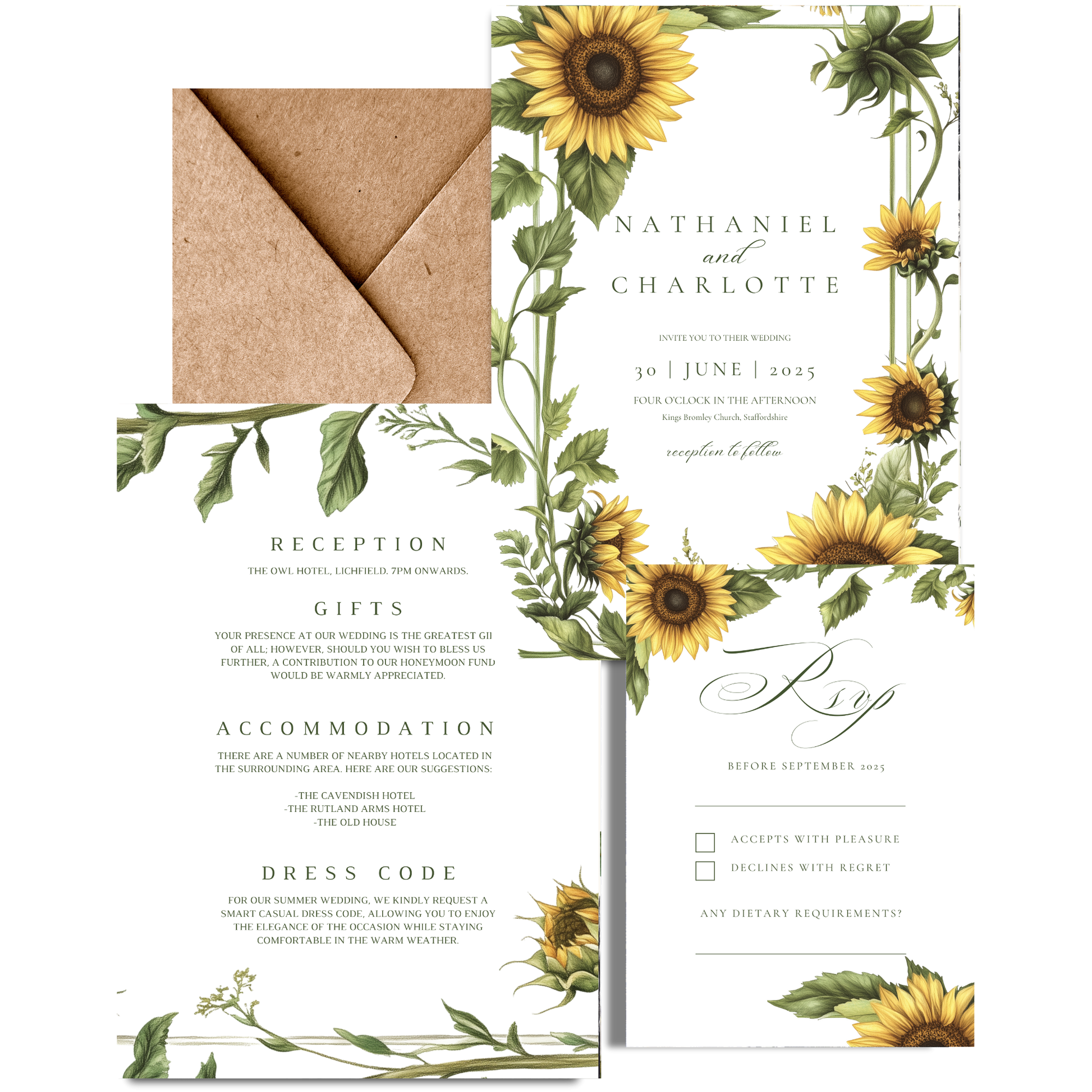 Sunflower Invite & RSVP
