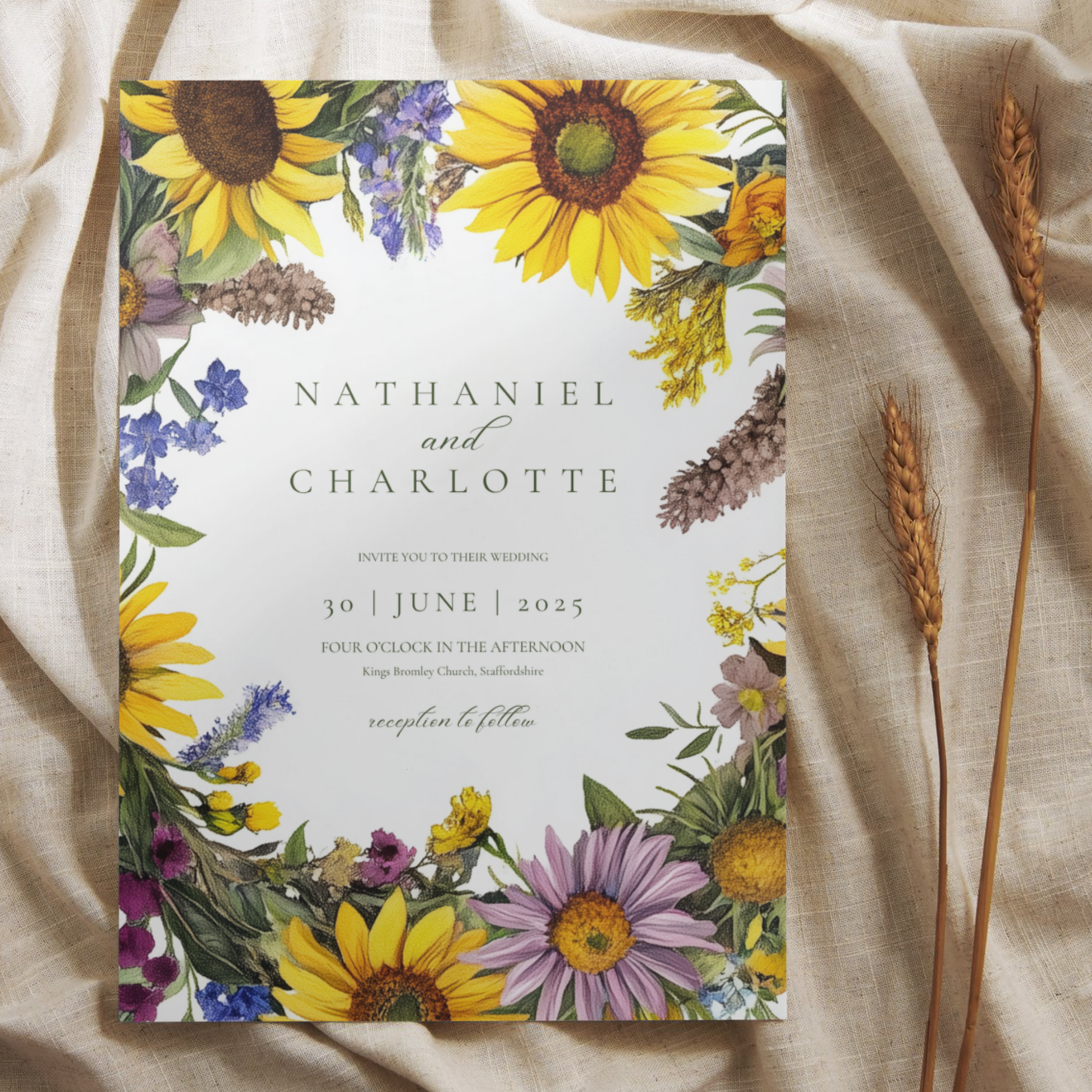 Sunflower & Wildflower Invite & RSVP