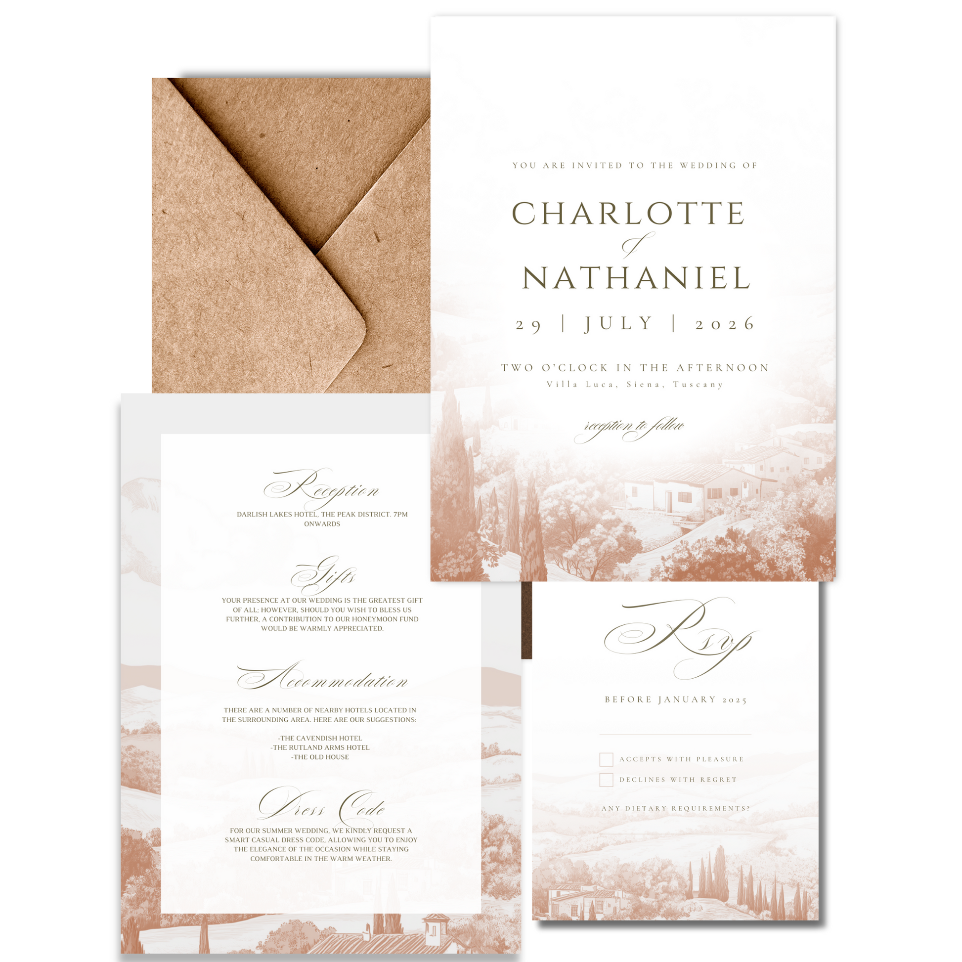 Tuscany Terracotta Invite & RSVP