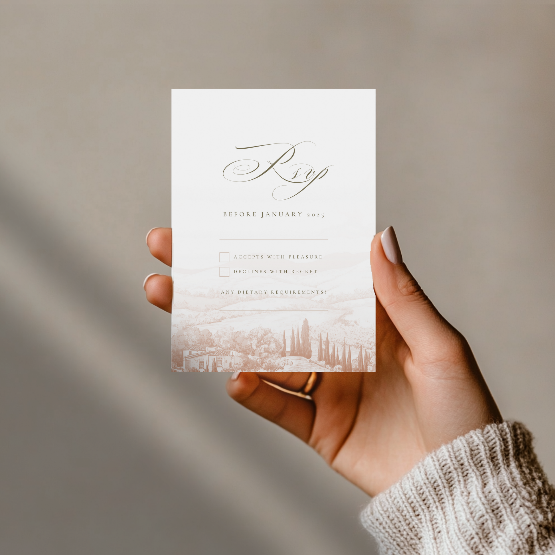 Tuscany Terracotta Invite & RSVP