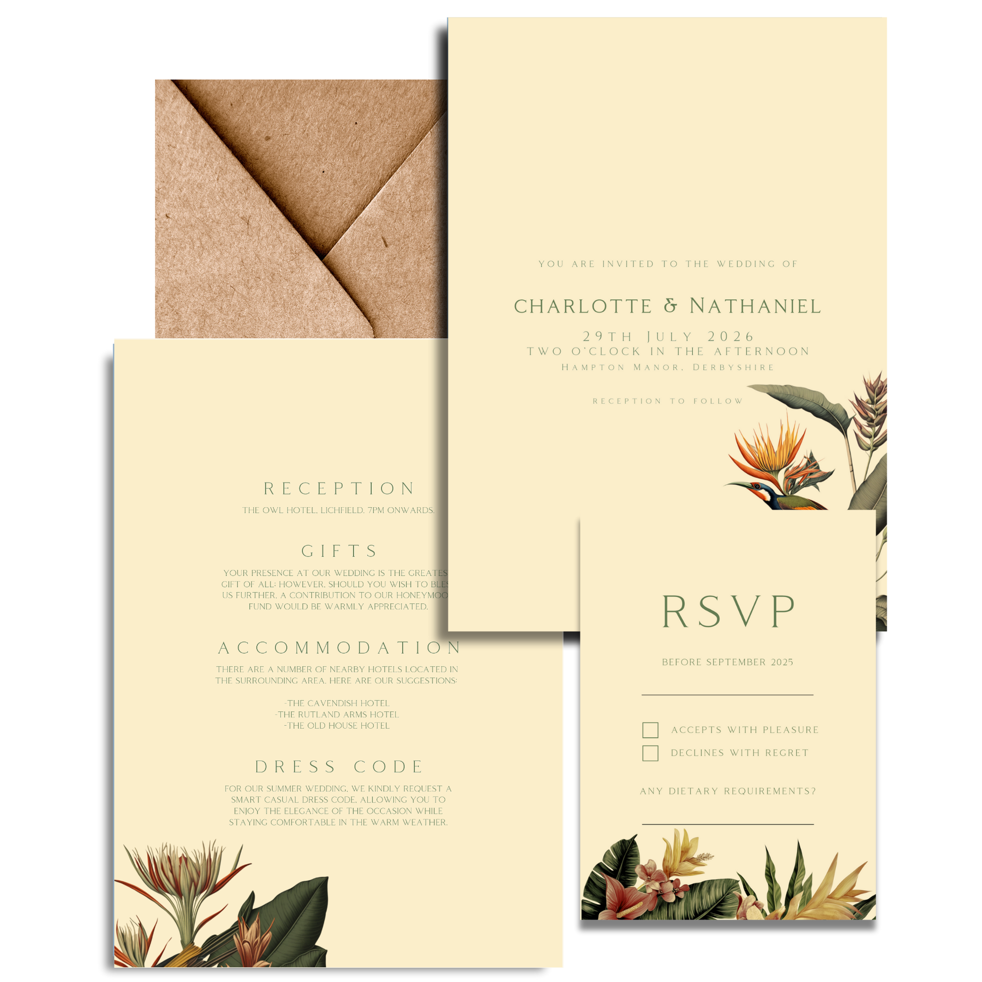 Birds of Paradise Invite & RSVP