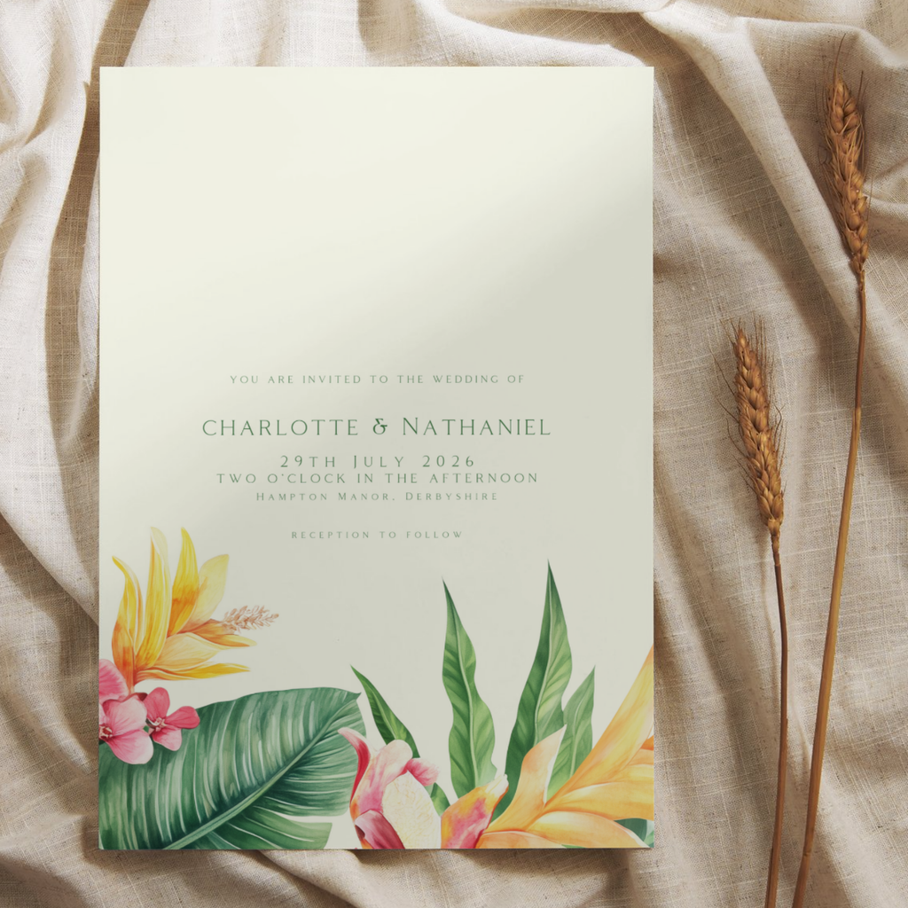 Tropical Florals Invite & RSVP