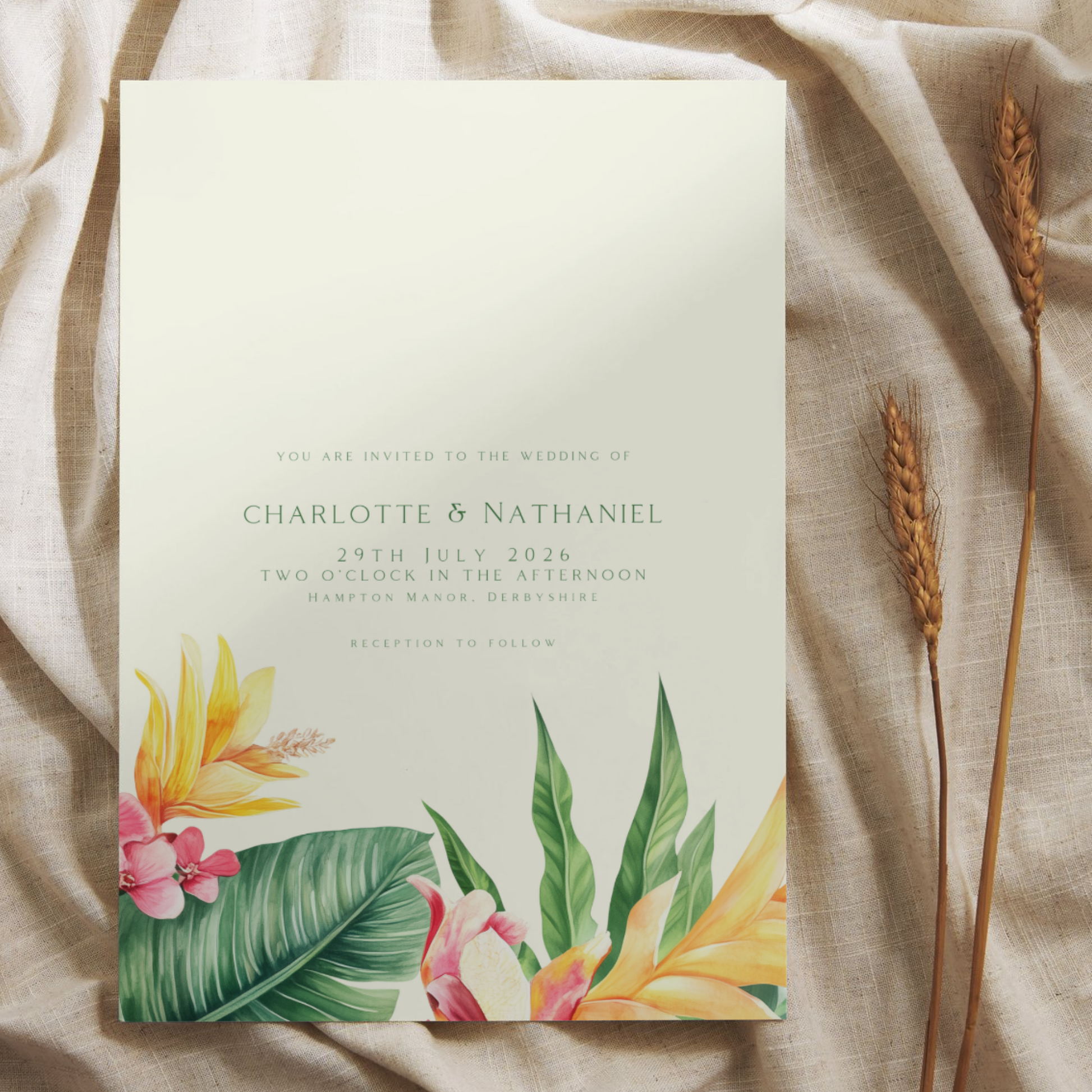 Tropical Florals Invite & RSVP