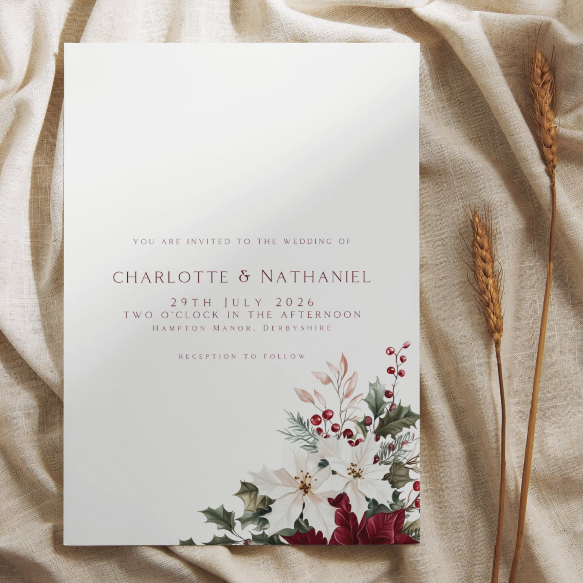 Winter Florals Invite & RSVP