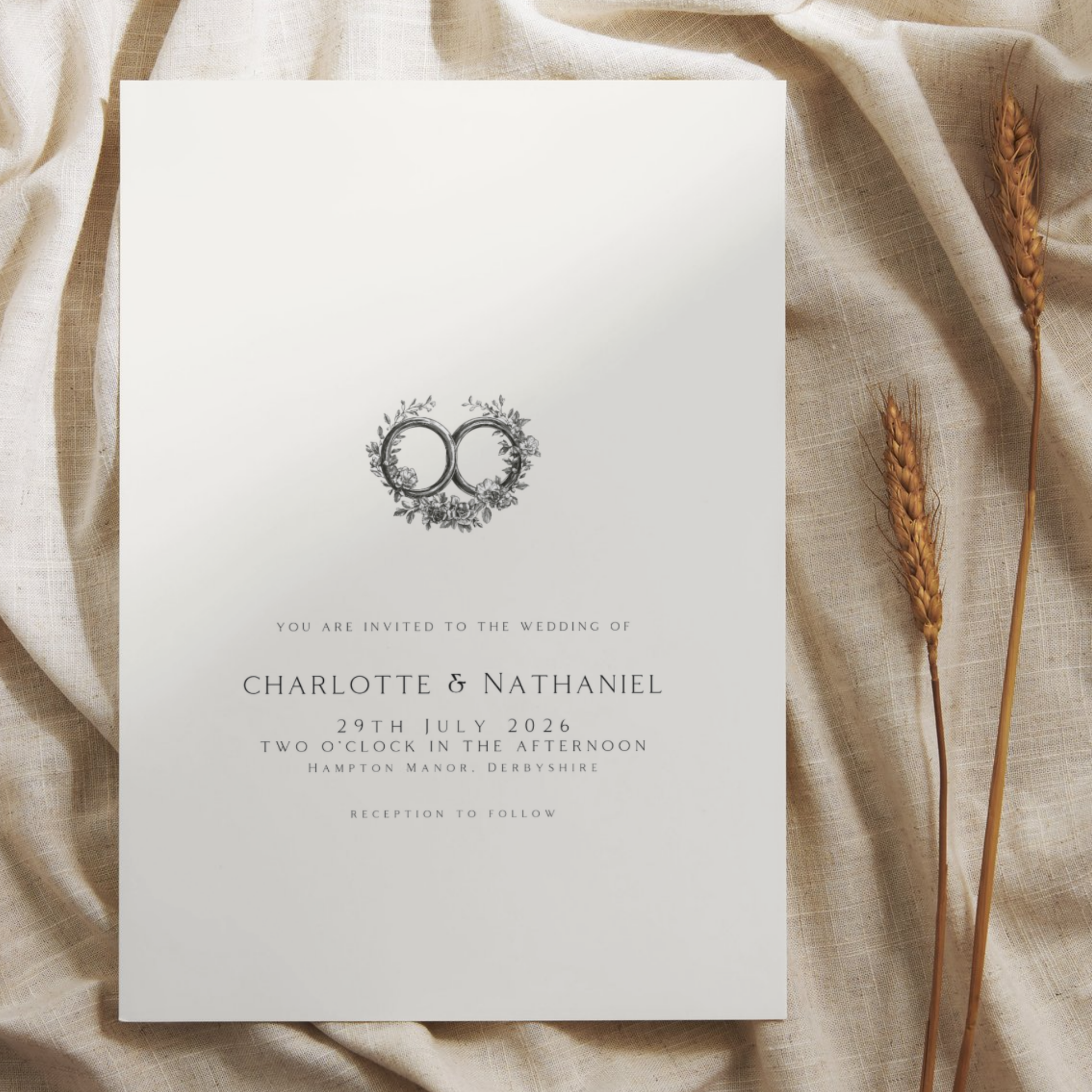 Wedding Bands Wreath Invite & RSVP