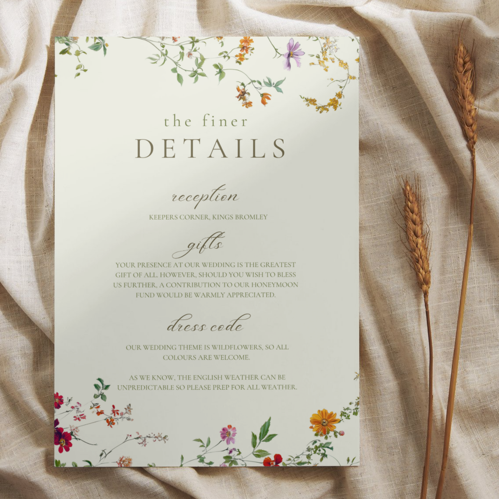 Green & Wildflower Invite & RSVP
