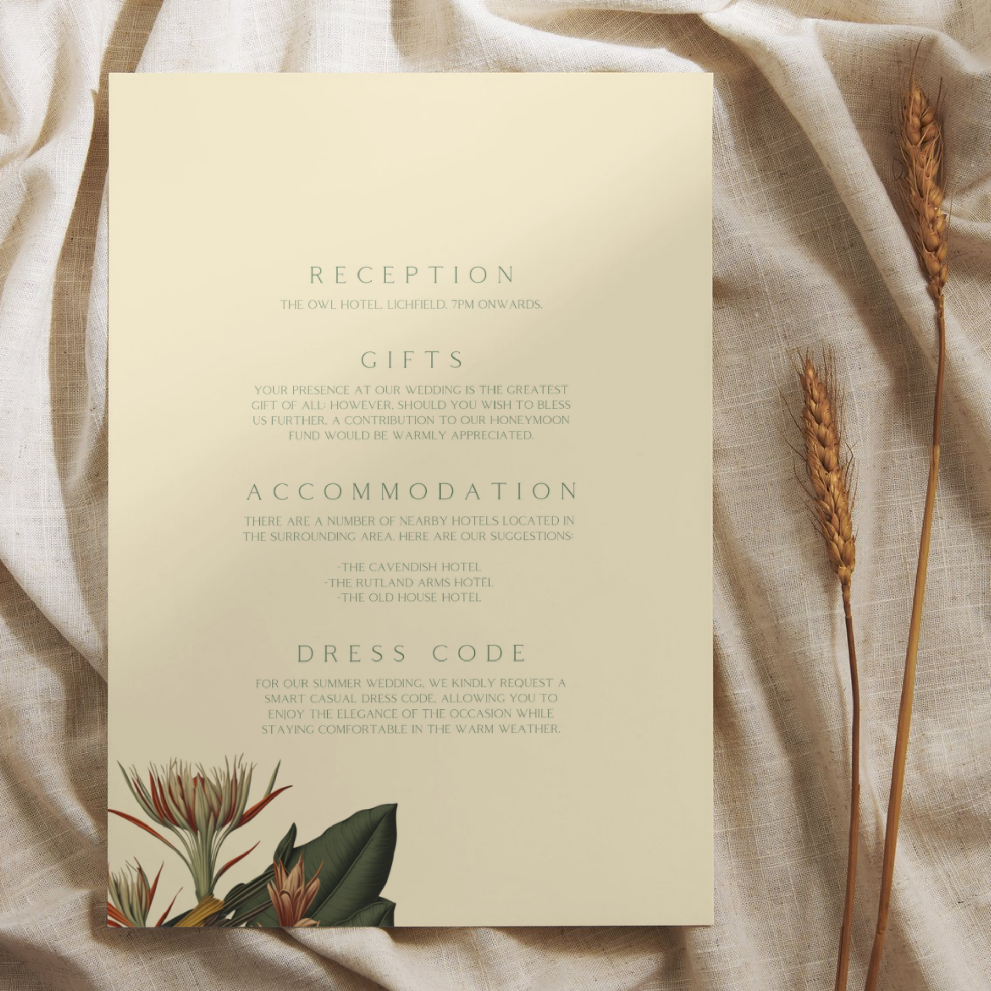 Birds of Paradise Invite & RSVP