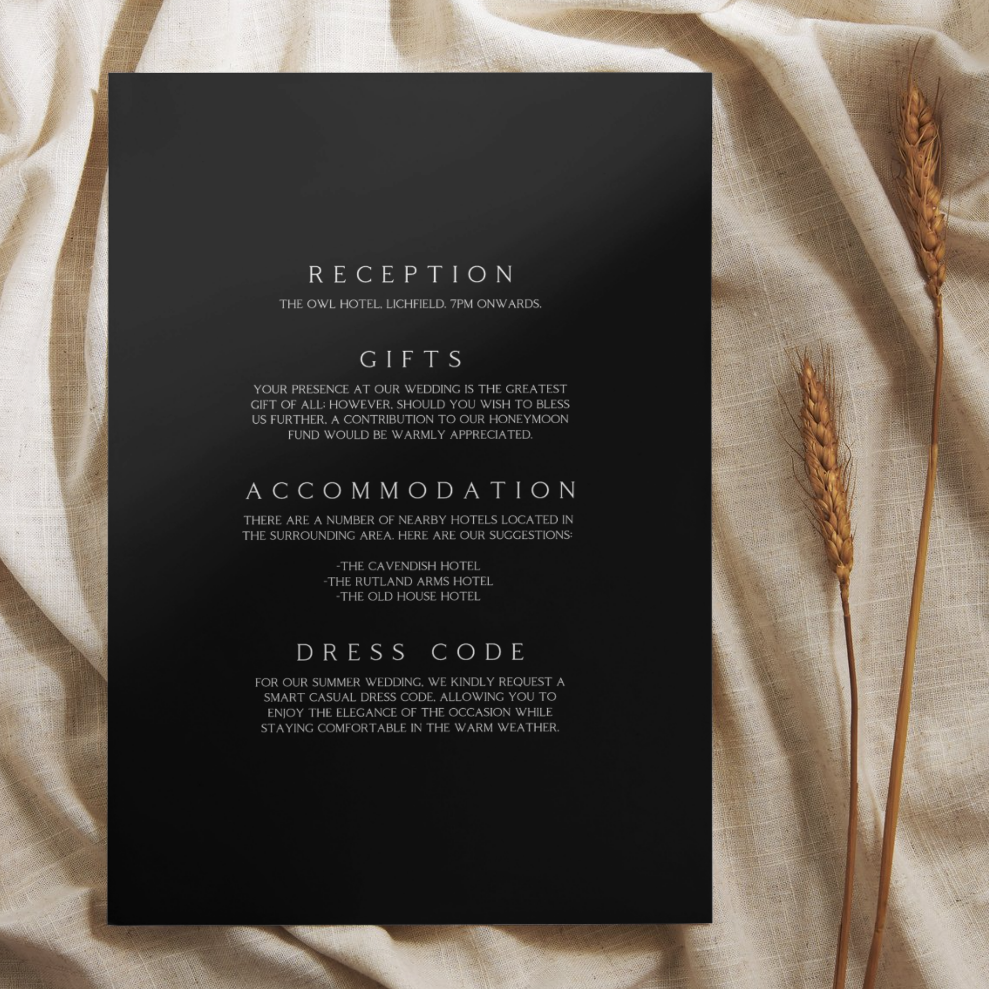 Monochrome Initials Invite & RSVP
