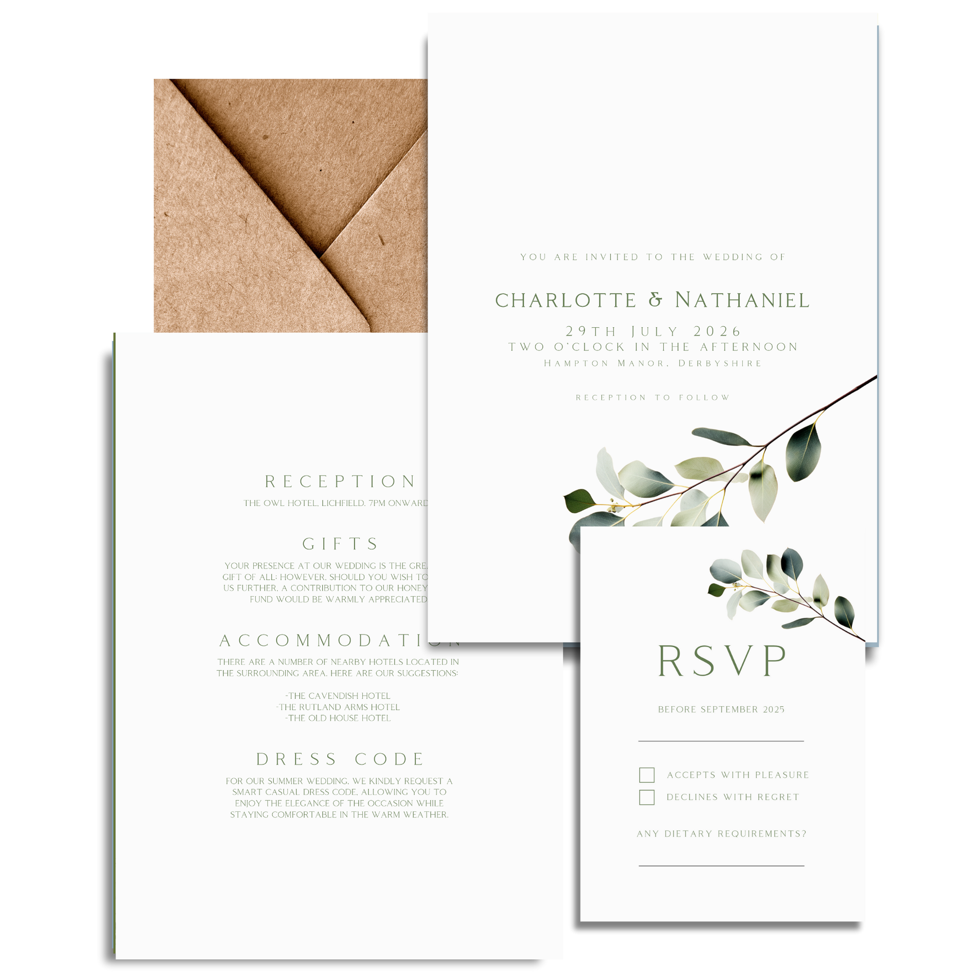 Eucalyptus Invite & RSVP