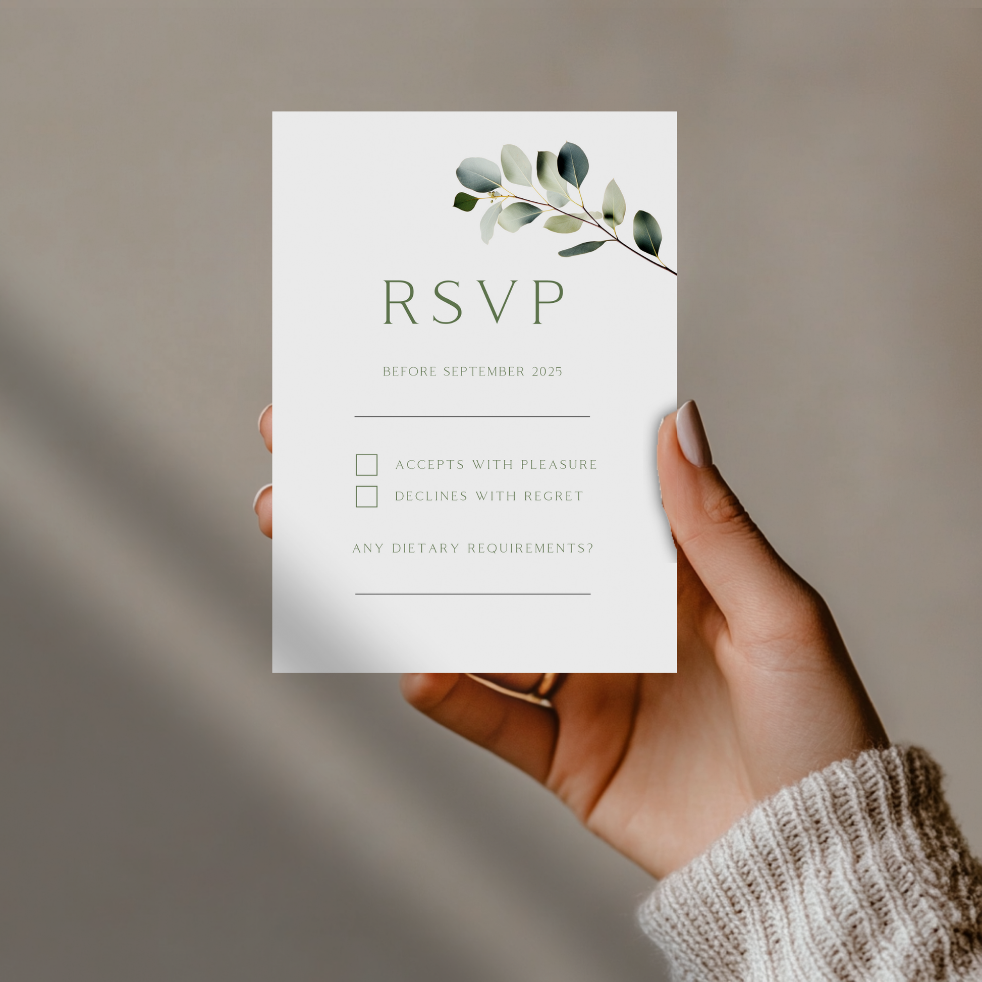 Eucalyptus Invite & RSVP