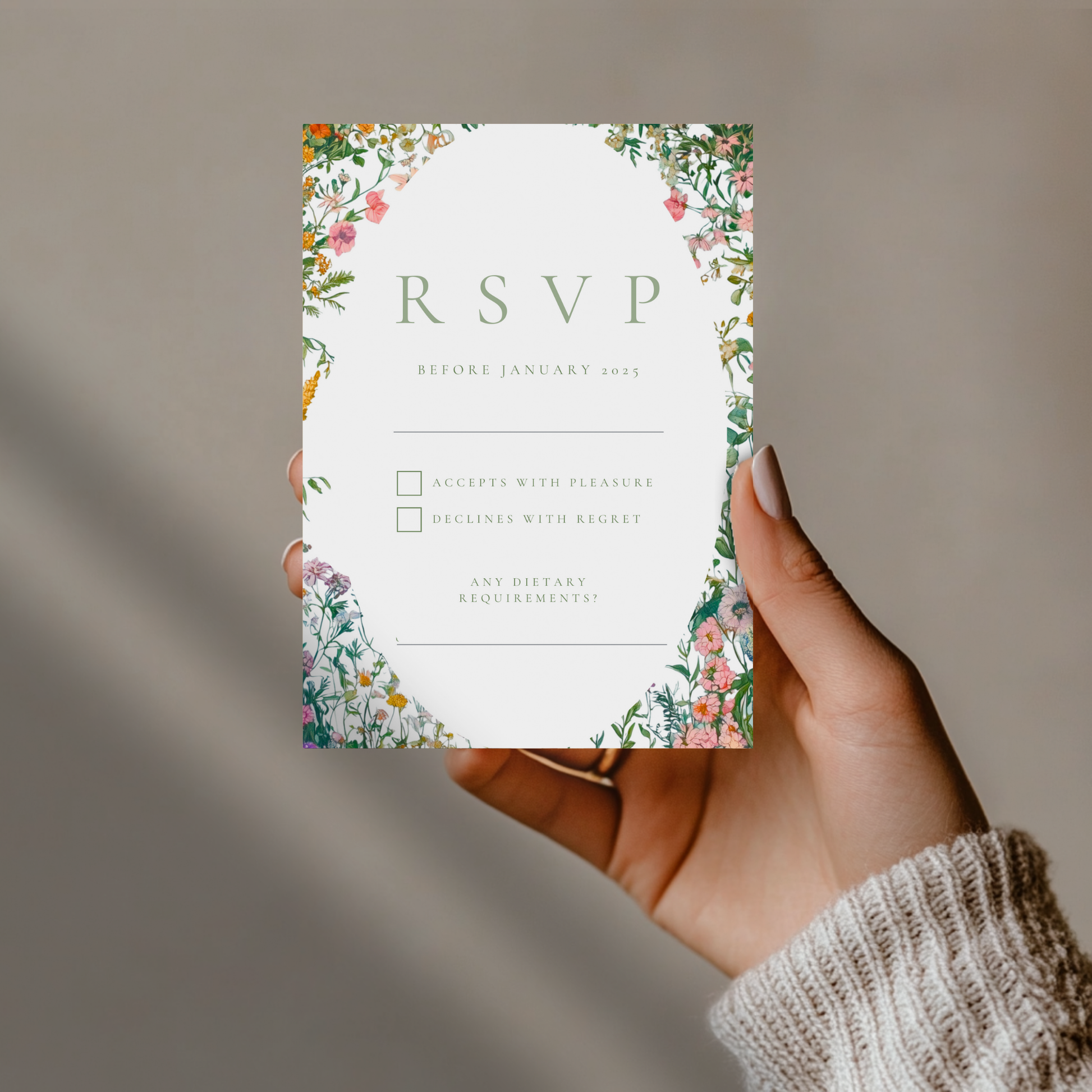 Busy & Bright Florals Invite & RSVP