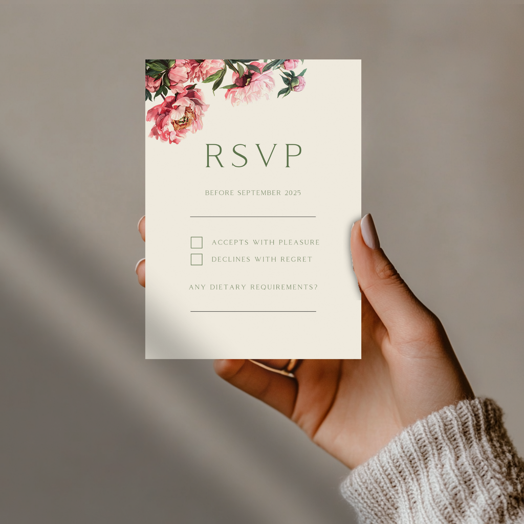 Pink Peony Invite & RSVP