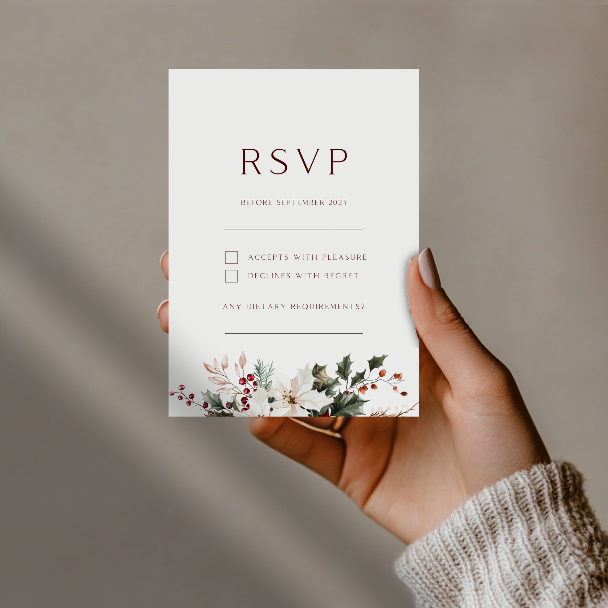 Winter Florals Invite & RSVP
