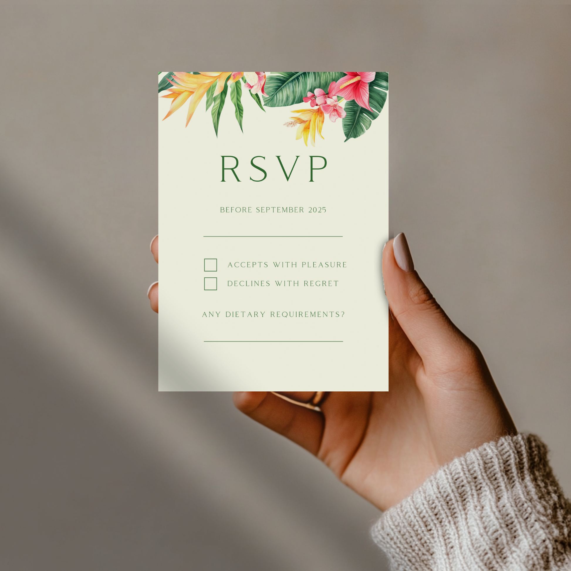 Tropical Florals Invite & RSVP