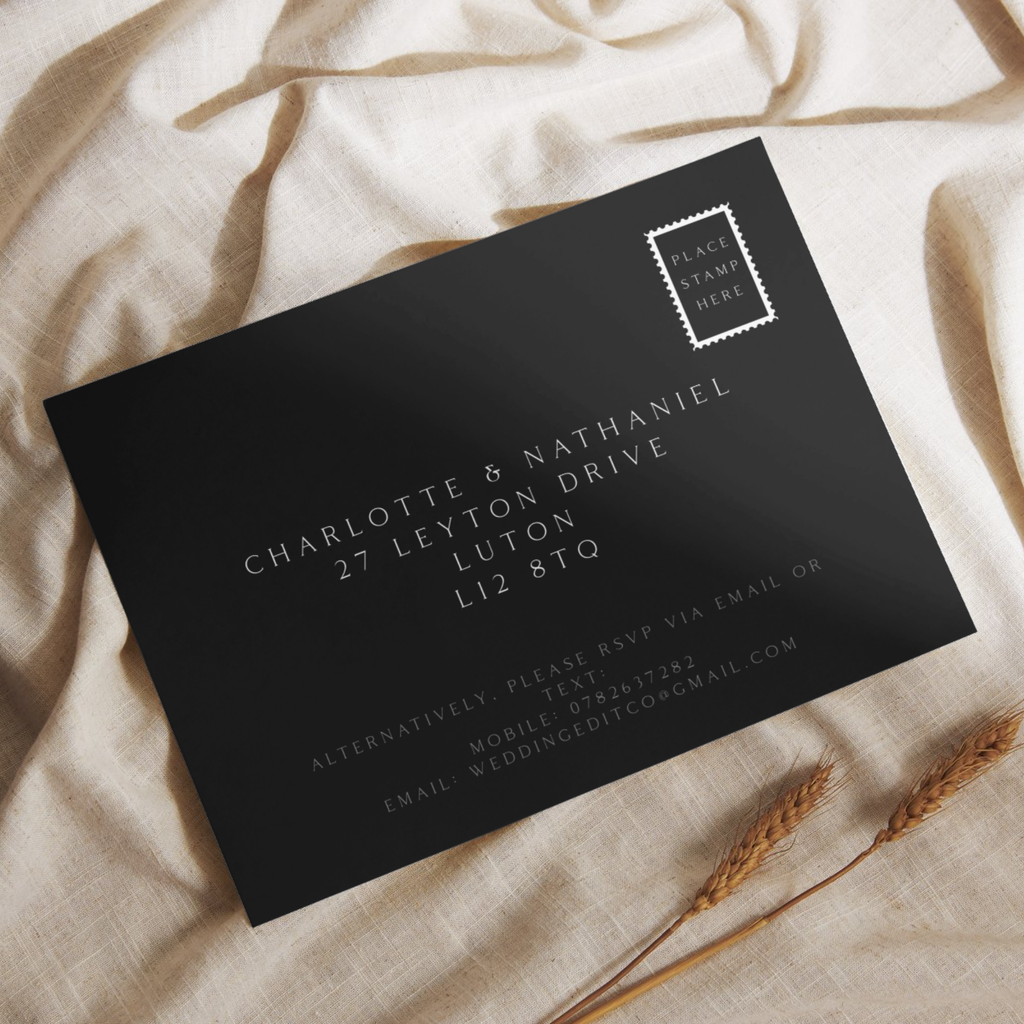Monochrome Initials Invite & RSVP